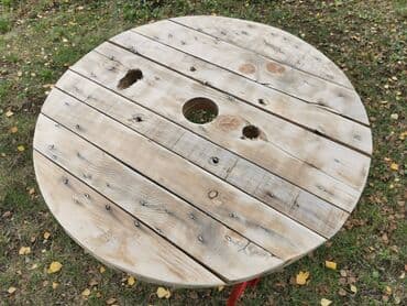 Stolovi: Retro bordo sto preuzimanje lično cena fiksna visina stola 78 cm — 2