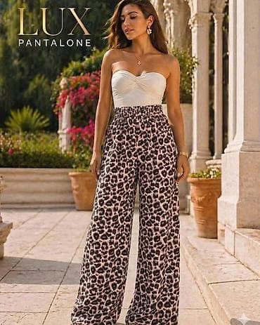 pantalone push up: LUX PANTALONE – ženske široke pantalone sa animal printom 2 kom. 2900 — 5