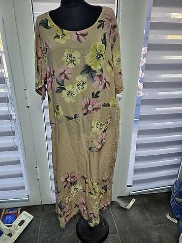 Kape i aksesoari: Duga haljina sa cvetnim printom - Kroj: širok, lepršav, opušten fit - — 1