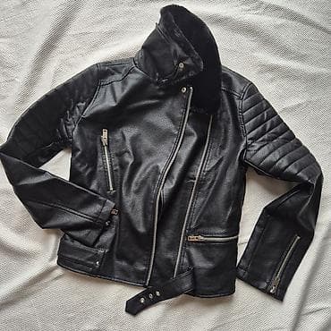 Women's Footwear: Biker jakna – Next - Materijal: crna veštačka koža sa izraženom — 1