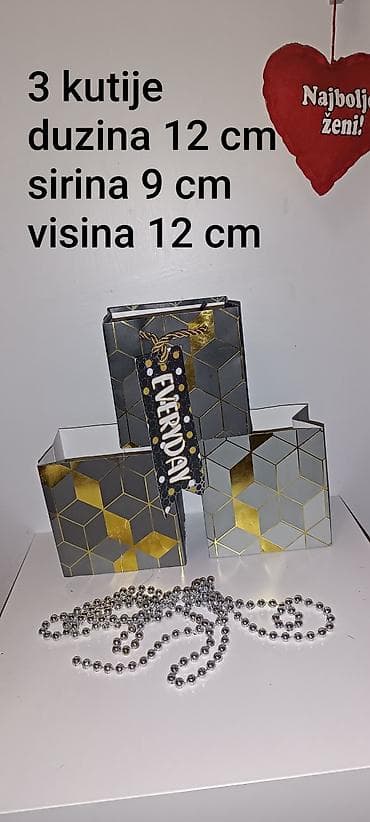 Set od 3 dekorativne poklon-kutije - Dimenzije svake kutije: dužina na lalafo.rs Set od 3 dekorativne poklon-kutije - Dimenzije svake kutije: dužina