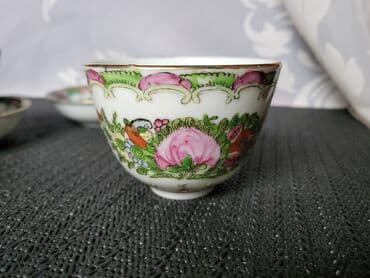 kuhinjski set: Fildzani Hong Kong rucno oslikani,porcelanski 1950g+. Fildzani bez — 7