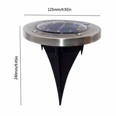 aluminijumski kazan za mast: Solarne Disk Lampe NOVE LED za Bastu, Terasu, Saksiju 4 Komada za 1290 — 8