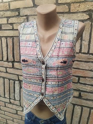 Prsluk, veličina M. - Etno/boho ženski prsluk bez rukava - Bogata na lalafo.rs Prsluk, veličina M. - Etno/boho ženski prsluk bez rukava - Bogata