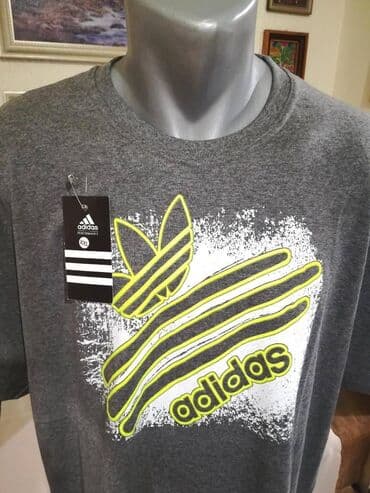 pantalone za punije: Nova muska pamucna markirana majica Adidas. Turska. Vrlo dobra muska — 2