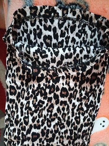 ali mekbil: Ženske pantalone sa leopard printom - Širok, ravan kroj nogavica – — 4