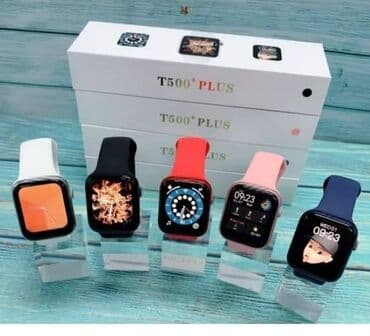 vapormax plus crne: Smart watch T500 plus. 5 boja u ponudi. (plavacrvenabelacrna — 1
