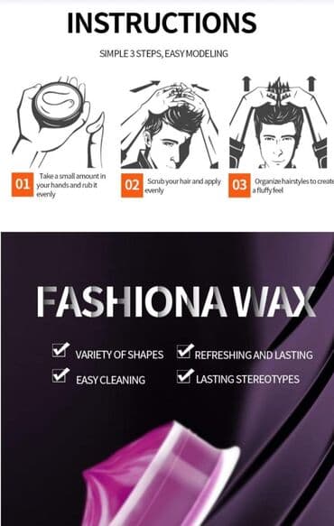 sampon za rast na kosa: Cena 900 din/kom WAX & WAX FASHION + vosak za kosu 150ml — 8