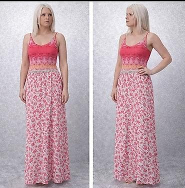 Duga letnja haljina bez rukava - Kroj: maksi dužina, gornji deo