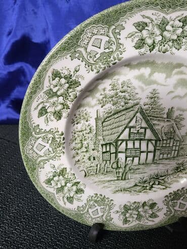 luminarc tanjiri metalac: Tanjir nov rucno graviran Engleska Staffordshire 70te. Tanjir nigde — 4