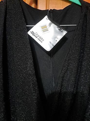 ugg crne papuce: Haljina crna NOVA sa diskretnim sjajem, iz Italije, NIKAD OBUCENA — 4