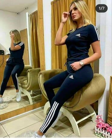 ženske pidžame c a: Adidas ženski komplet Novo Pamuk Veličine s m l xl 2xl fb Moja — 2