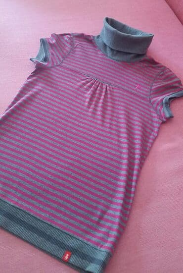 tunike zara: Potpuno nova EDC majica/tunika Rol kragna, kratak rukav Prugasta; — 1