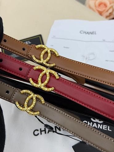 kaisevi za noge: Chanel ženski kožni kaiš - Materijal: glatka prirodna koža - Poreklo — 5