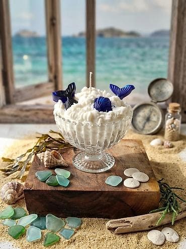 sinsay polica na tockice: Dekorativne mirisne sveće u staklenim čašama – ručno pravljene - — 1