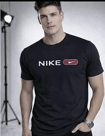 dri fit majice: Men's T-shirt Nike, bоја - Braon — 2