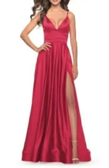 zara haljine na preklop: 9Fashion Woman L (EU 40), color - Red, Evening, With the straps — 1