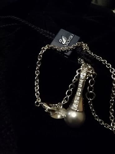 Ogrlica sa priveskom, Trussardi, Materijal: Hirurški čelik, Kristal — 5