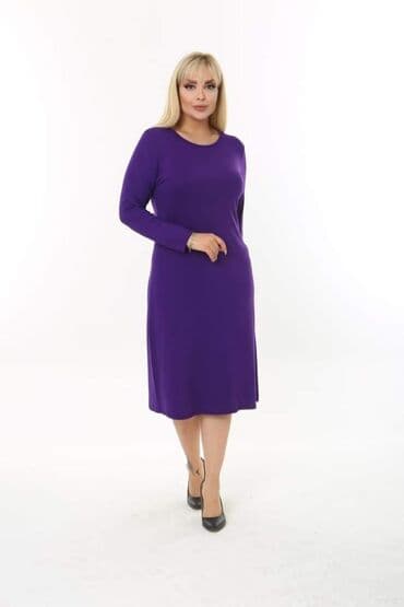 model haljine za punije osobe: Jednobojne haljine za punije dame Cena 2900 din Veličina XL, 2XL — 2