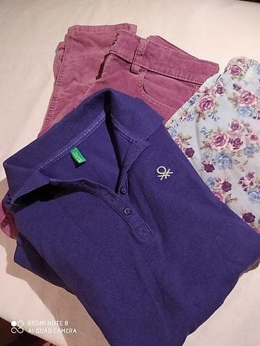 komplet pantalone i sako: Benetton pantalone somot X2 kom i majica dug rukav sve sa — 1