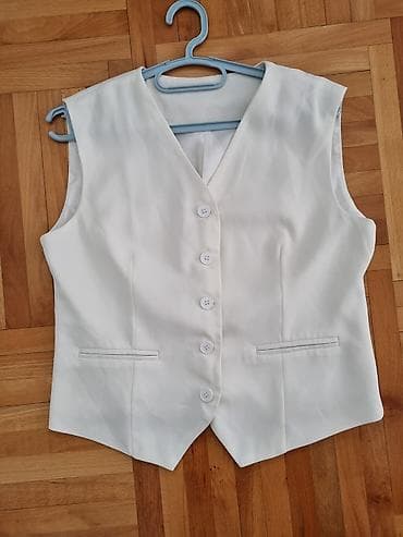 esprit kaputi: Beli ženski prsluk – elegantan, bez rukava, V-izrez - Klasičan kroj sa — 2