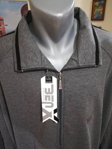 Sportswear: Sweatshirt, 5XL (EU 62), color - Grey — 2