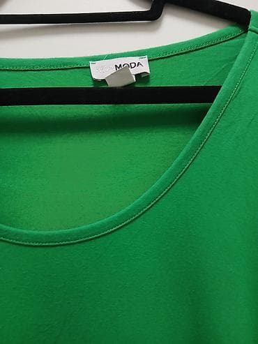 helanke pull and bear: Zelena tunika/haljina LISA MODA - Boja: intenzivno zelena - Kroj — 3
