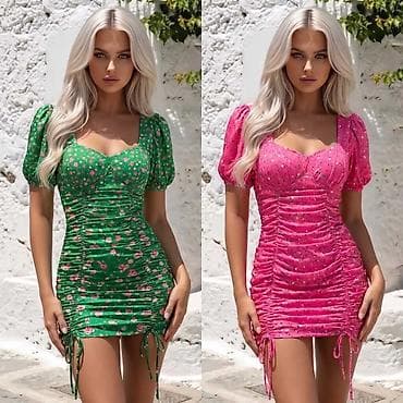 Mini haljina s cvetnim printom i bočnim naborima
1650 din
S M L