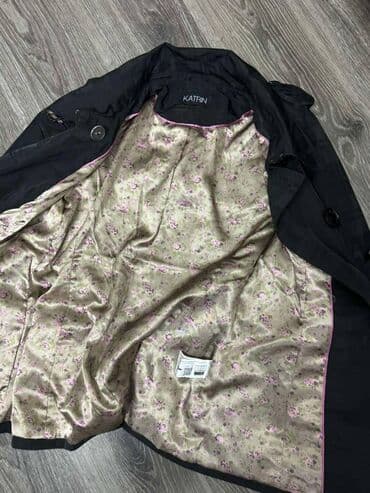 Women's Raincoats: L, With lining, color - Black — 2