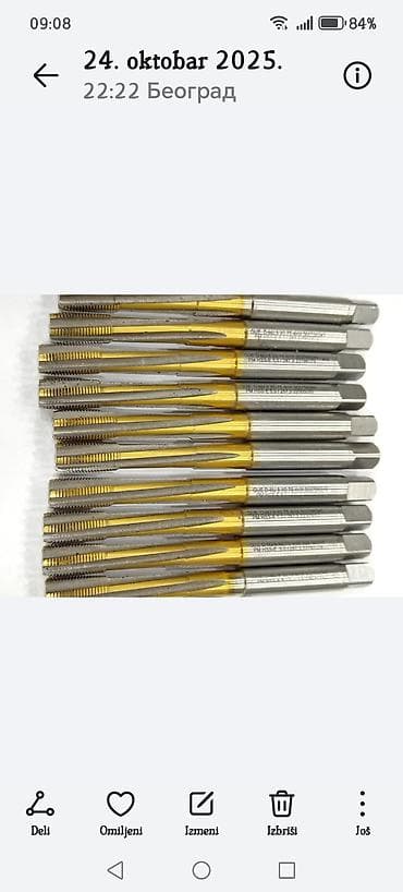 Cutting Taps: Navojni ureznici – GUE D-MJ 8 x 4HX, PM HSS-E 5.0/287.3 (TiN premaz) — 3