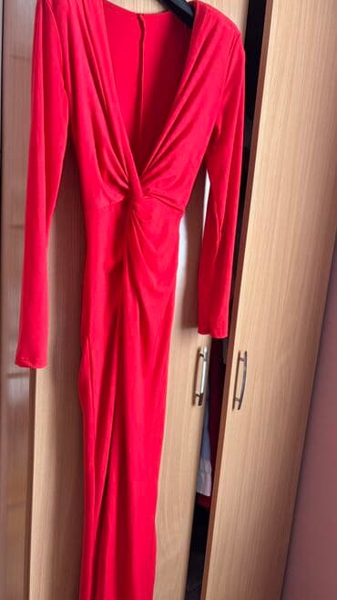 grubin papuce sa cirkonima: S (EU 36), color - Red, Evening, Long sleeves — 4