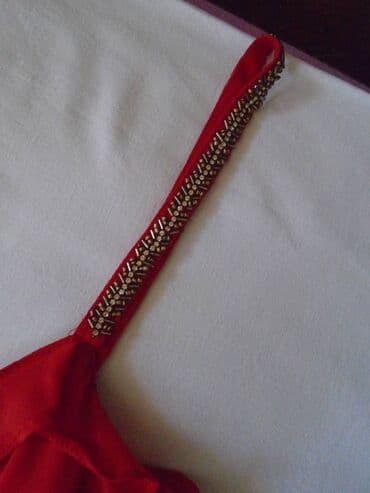jaknice sa krznom: Zara L (EU 40), color - Red, Evening, With the straps — 4