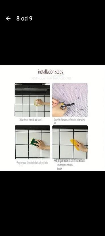 Daske za peglanje: Prozirna samolepljiva zaštitna folija za kuhinjske zidove i pločice - — 7