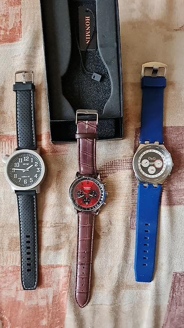 pulsar satovi: Set od 3 muška ručna sata 1) HONMIN HM8009 - Hronograf stil sa — 1