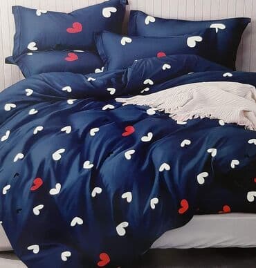 ikea posteljina na srca: ❤Posteljina iz 7 delova ❤Čaršaf-220*240 ❤Jorganska navlaka-2x140*200 — 2