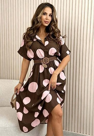 max mara haljine cene: Haljina košulja sa krupnim tufnama - Kroj: ležeran A-kroj, midi — 7