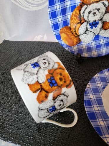 porcelanske solje za caj: Porcelanski nov,vintaz nemacki set za decu. Porcelanski trodelni — 8