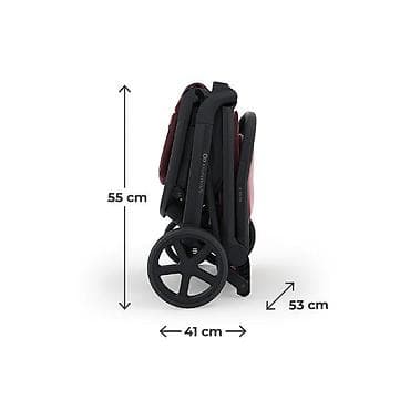 Kolica za bebe: Kinderkraft kolica NUBI 3 – DARK RUBY Kompaktna, gradska kolica koja — 3