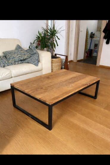 namestaj djordjevic cene: Industrijski klub sto – masivno drvo i metal - Moderan industrijski — 7