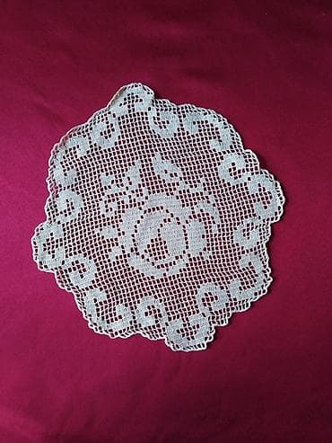 stopa za grede: Ručno hekleni dekorativni miljei – set više komada - Materijal: tanki — 10