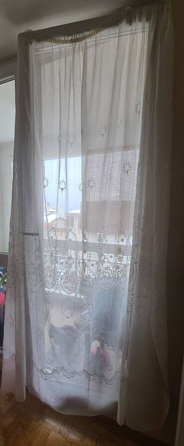 iznajmljivanje klupa i stolova: Net, Voile & Sheer Curtains, color - White — 2
