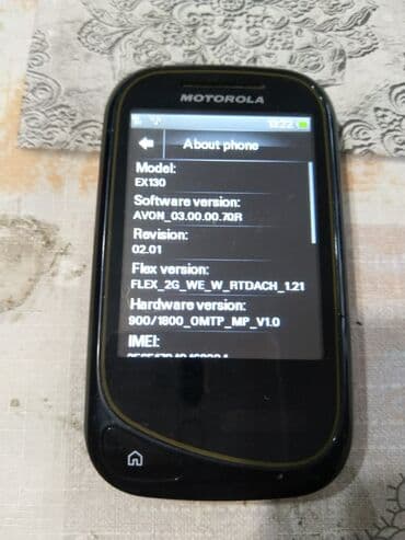 Motorola: Motorola touch telefon (serija iz ranijih godina) - Ekran na dodir — 5