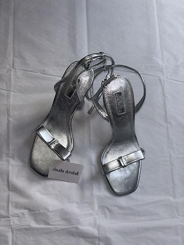 Čizme: Srebrne sandale na štiklu – Claudia Donatelli - Elegantne sandale sa — 3