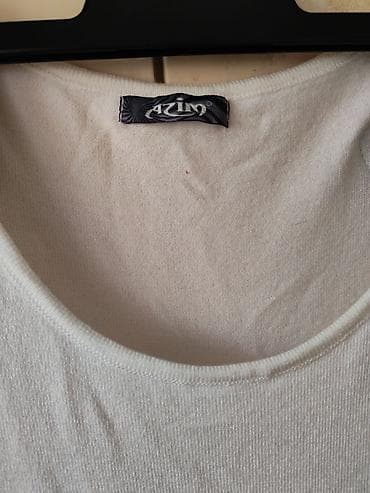 balextra haljine: Bela pletena haljina kratkih rukava – brend Azim. - Materijal: mekana — 3