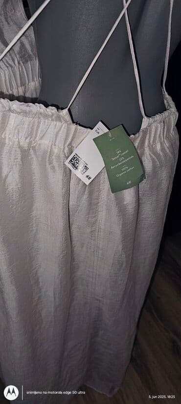 enigma haljine: H&M 6XL (EU 52), color - White, Evening, With the straps — 5