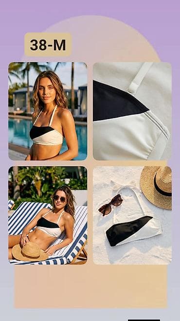 Gornji deo bikinija – veličina 38-M - Model: bandeau/bralette kroj sa