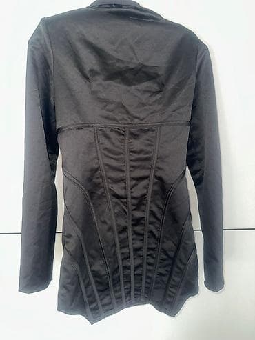 uske haljine: Crna haljina/mini sa dugim rukavima – PrettyLittleThing - Brend — 3