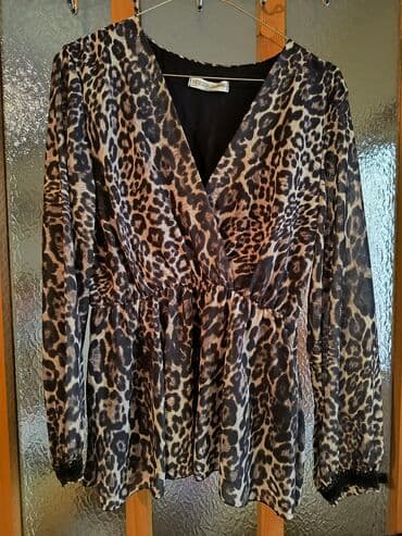 bluze c a: S (EU 36), Poliester, Leopard, krokodil, zebra, bоја - Šareno — 1