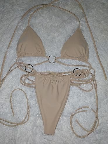 Lične stvari: Dvodijelni ženski bikini set sa prstenovima i dugim trakama za — 1