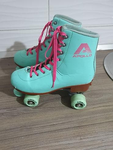 ski pantalone deca: Rolsule - Boja čizme: mint/tirkizna - Pertle: jarko roze - Visoka — 3